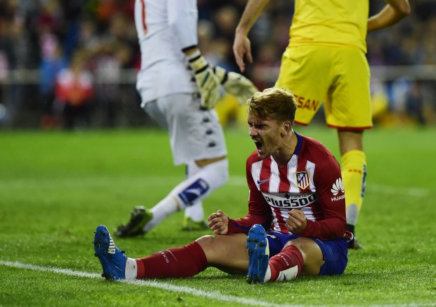Griezmann celebrates against Gijon